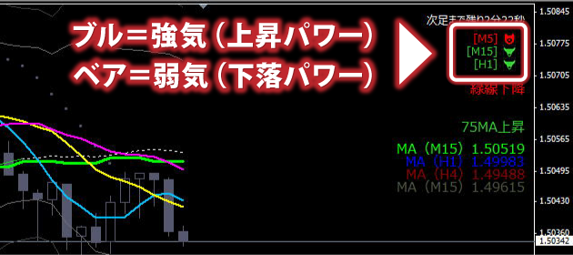 強弱間を掴めるブルベアマーク